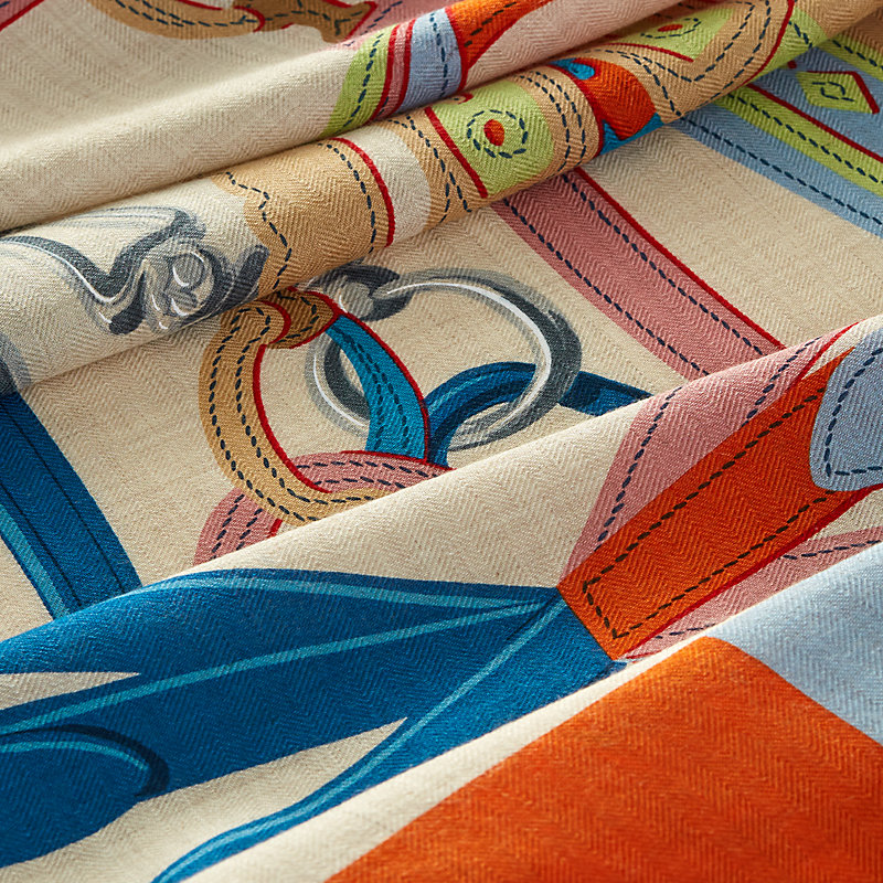 Brides de Gala Applique Pique shawl 140 | Hermès Australia